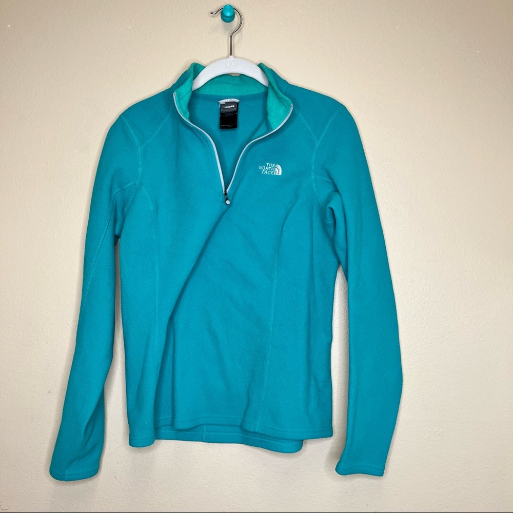 The North Face Glacier Quarter Zip Fleece Turquoise Size Medium